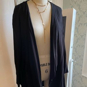 Revamped Black Kimono Cardigan Cover Up size L